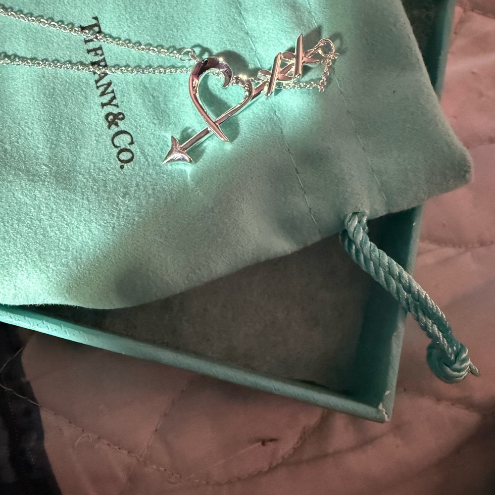 Tiffany & Co. Silver Heart and Arrow
Pendant Necklace